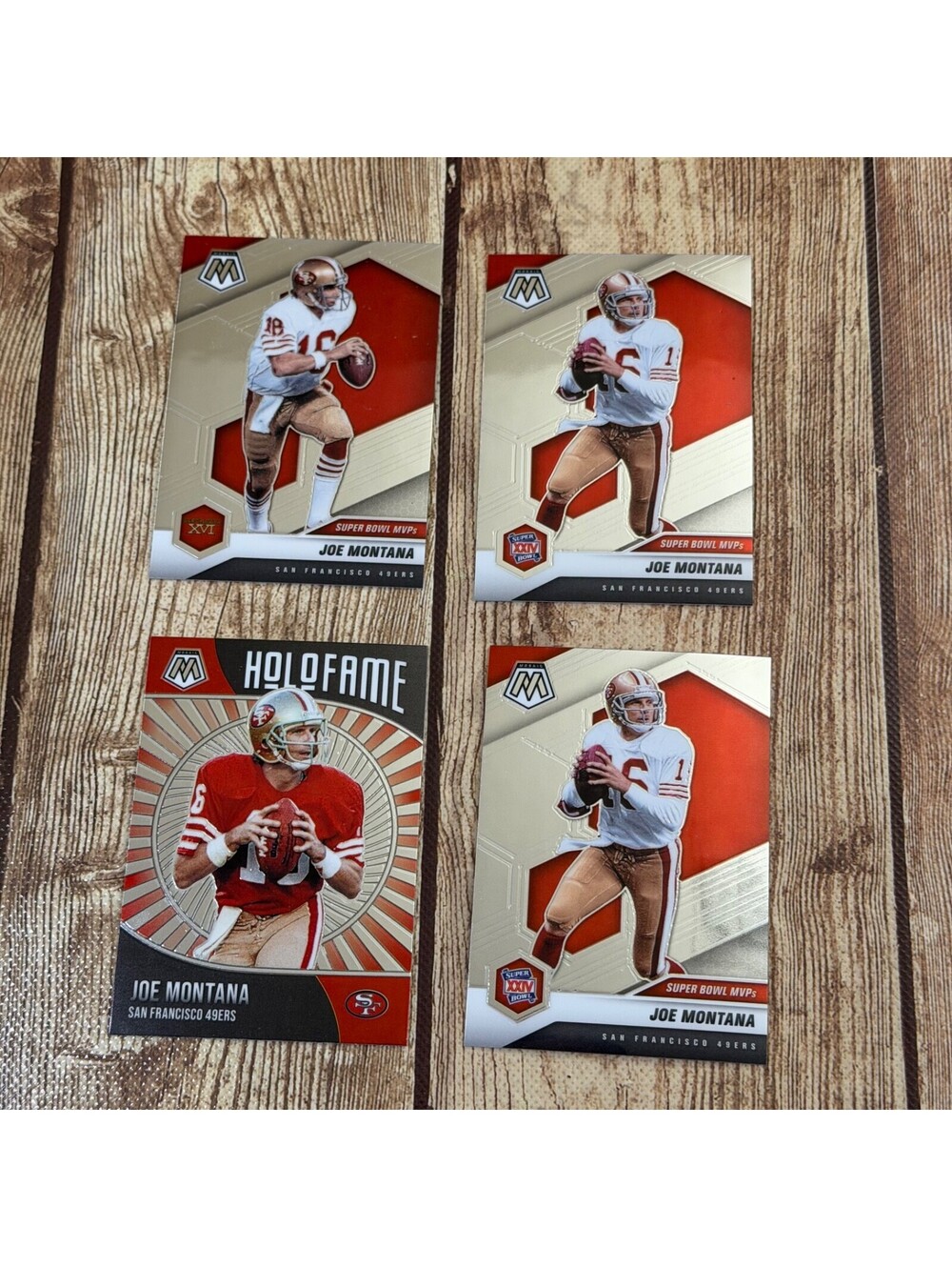 Joe Montana Football Card Lot (4) - San Francisco 49ers - 2021 Panini Mosaic